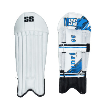 Stumper Cricket Wicket Keeping Leg Guard  -  Youth, White